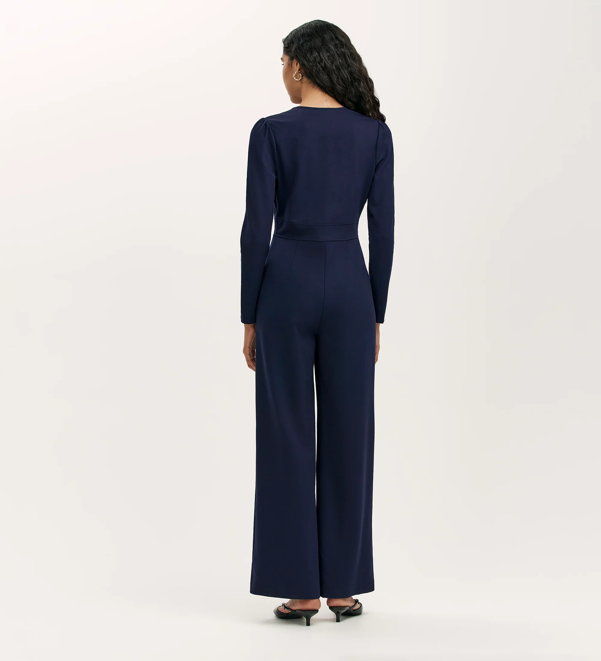 Melly Navy Ponte Jersey Jumpsuit - Image 4