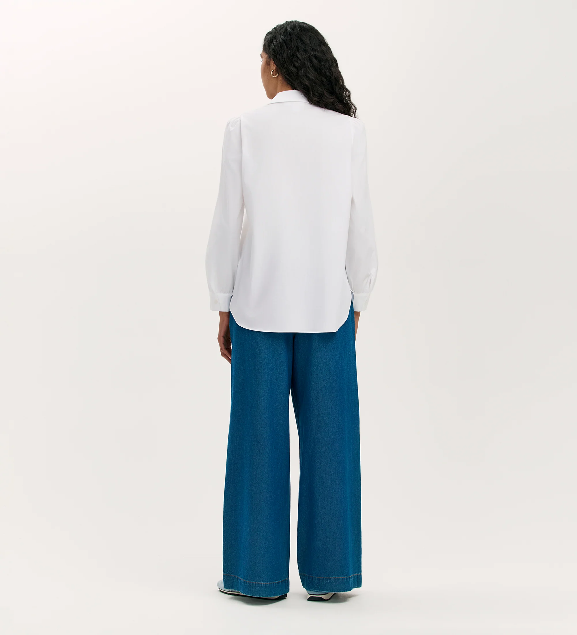 Mimi White Cotton Rich Shirt - Image 4