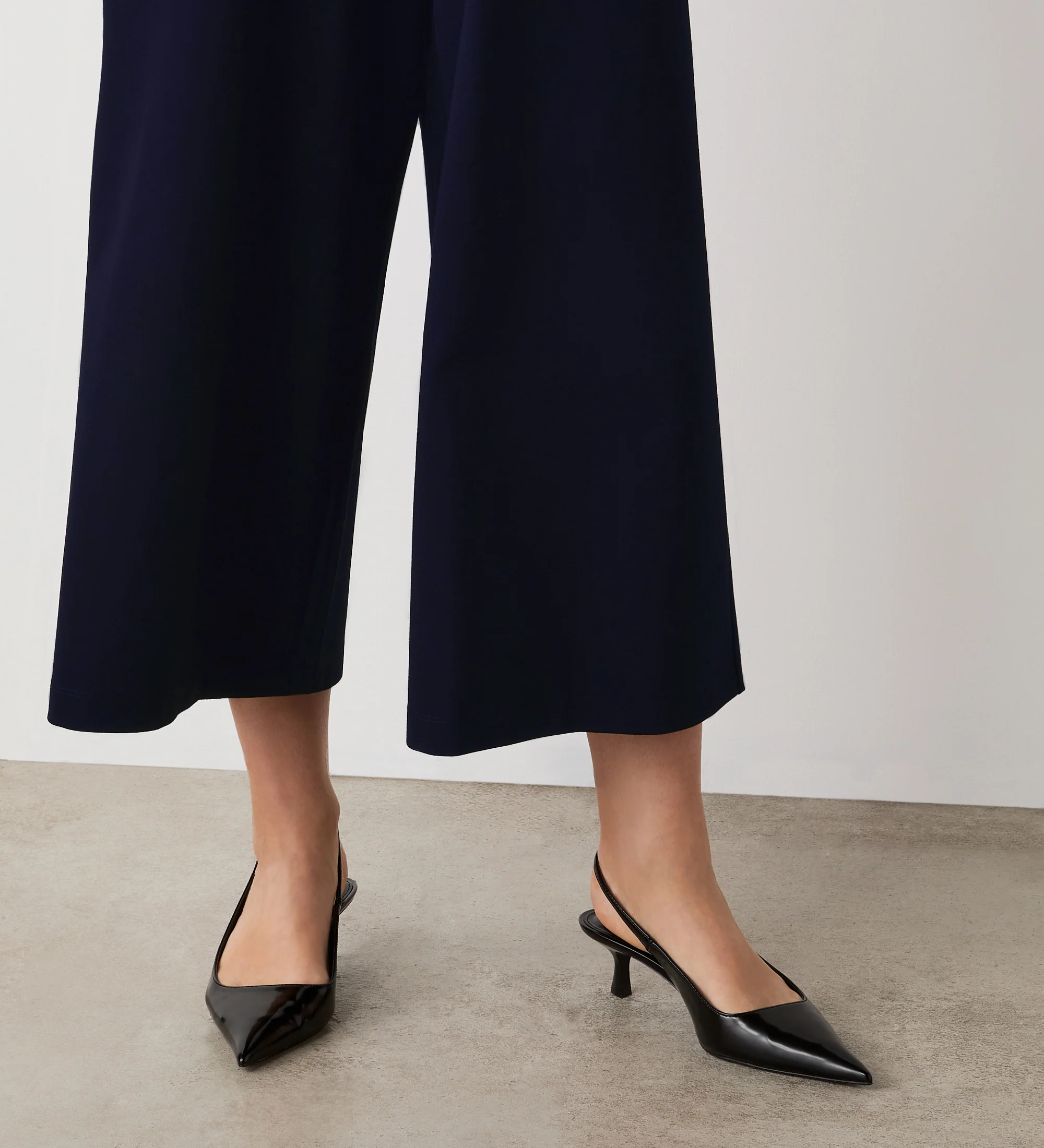Miribel Navy Cropped Ponte Jersey Trousers - Image 3