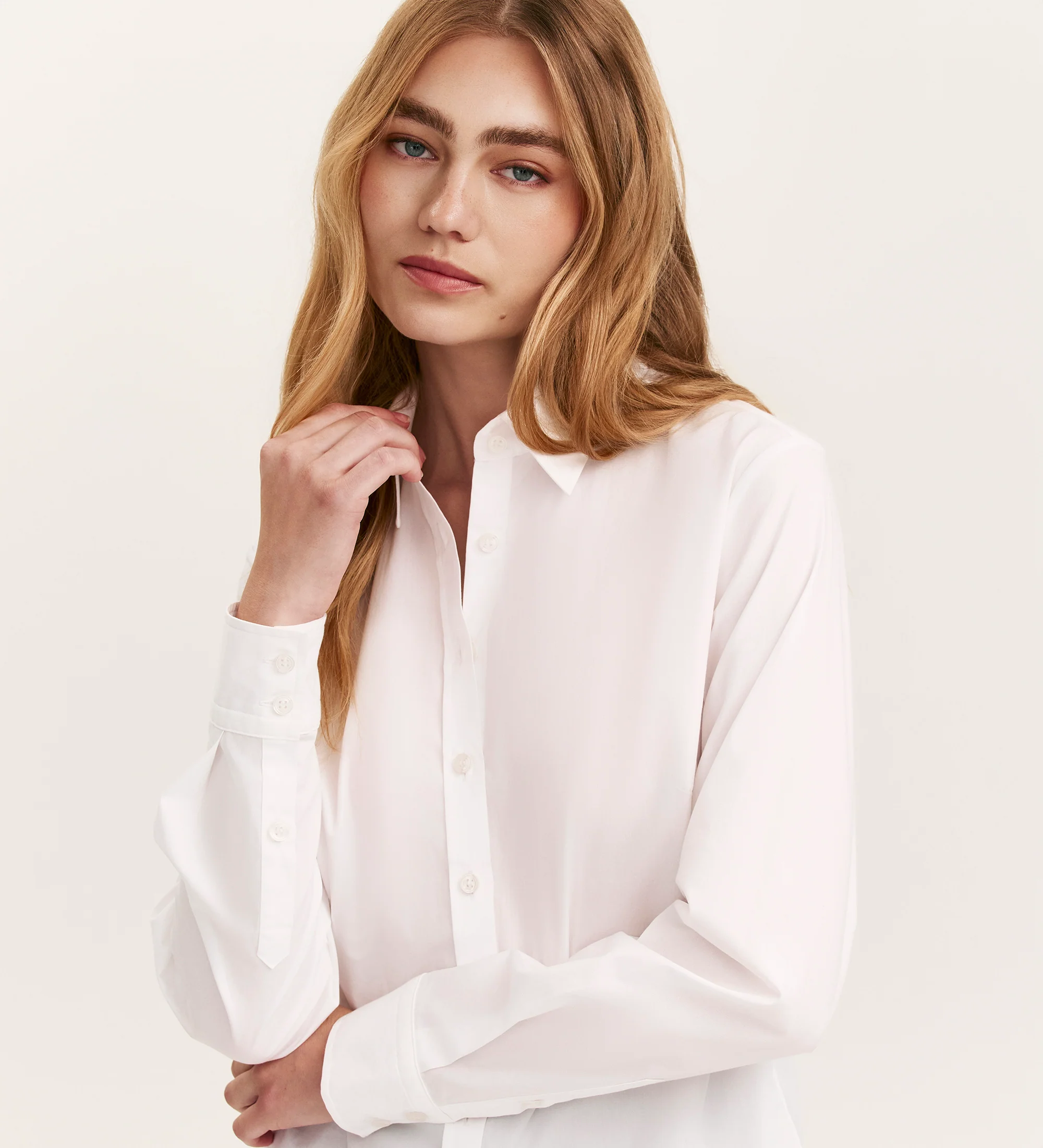 Molly White Cotton Shirt - Image 3