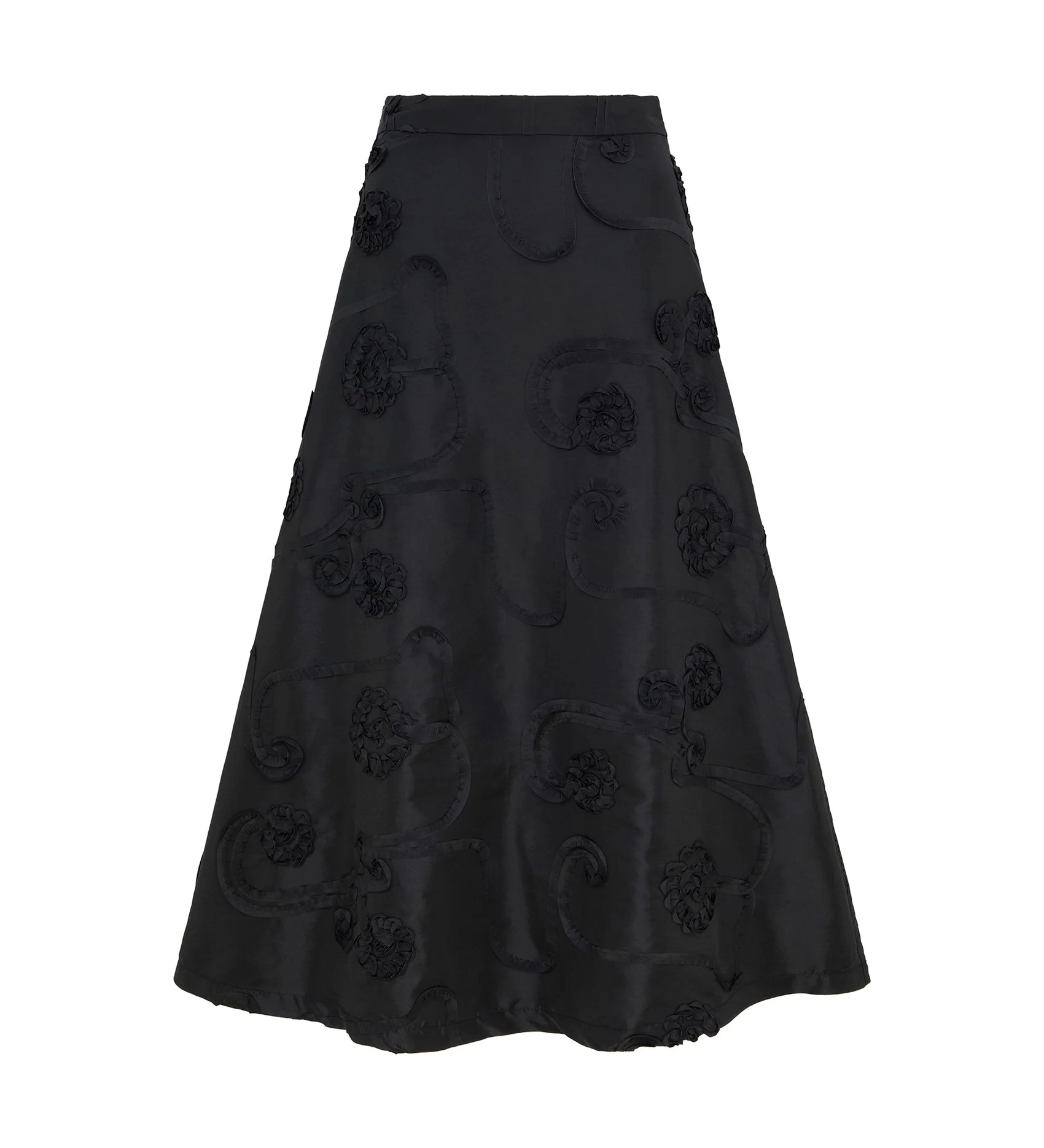 Naia Black Taffeta Skirt - Image 5