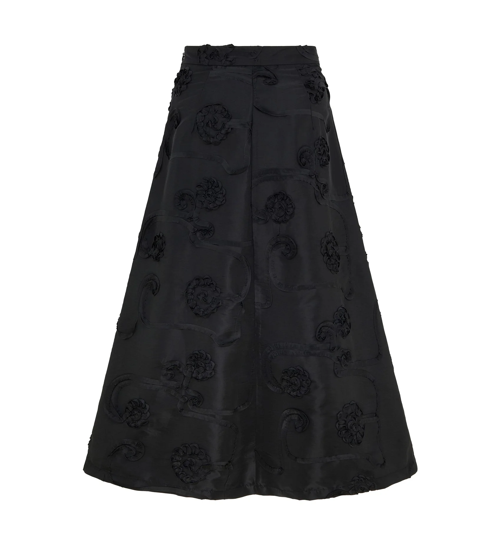 Naia Black Taffeta Skirt - Image 6