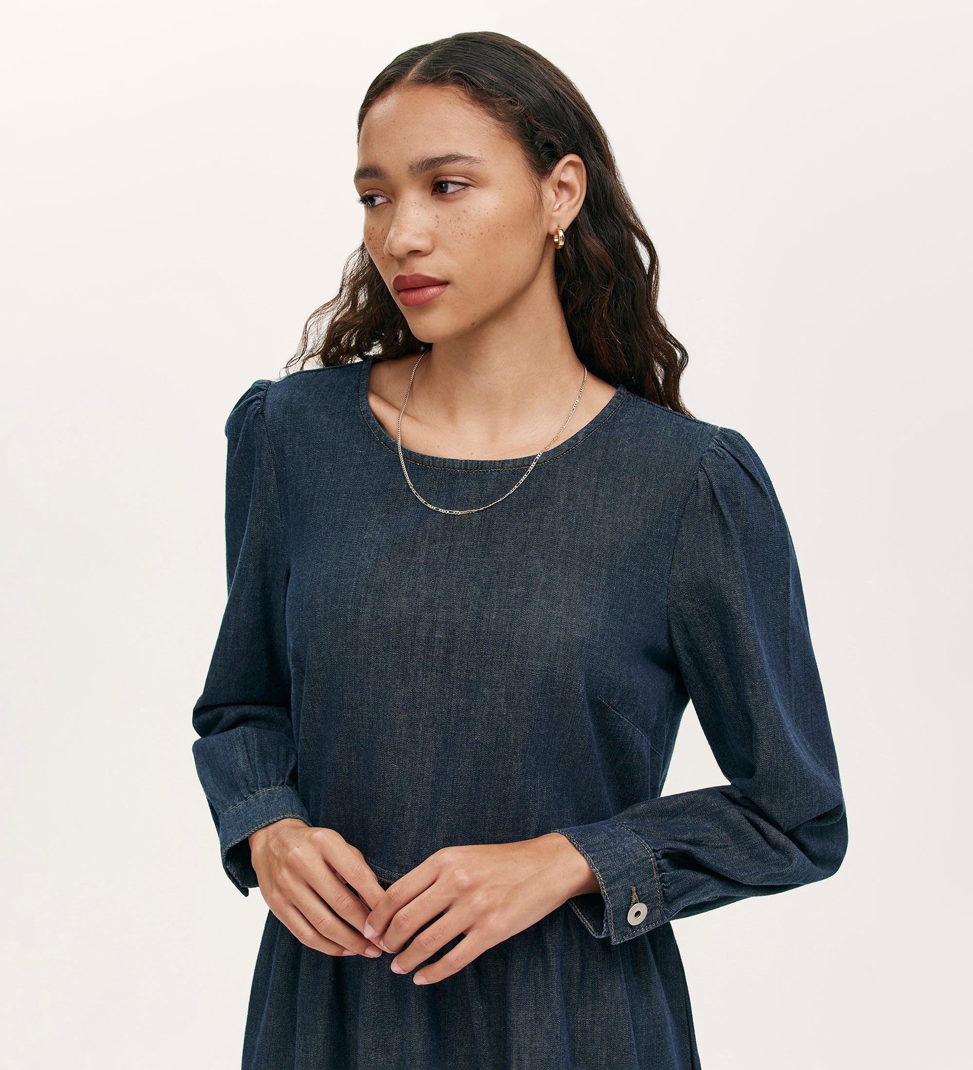 Nancy Indigo Denim Dress - Image 3