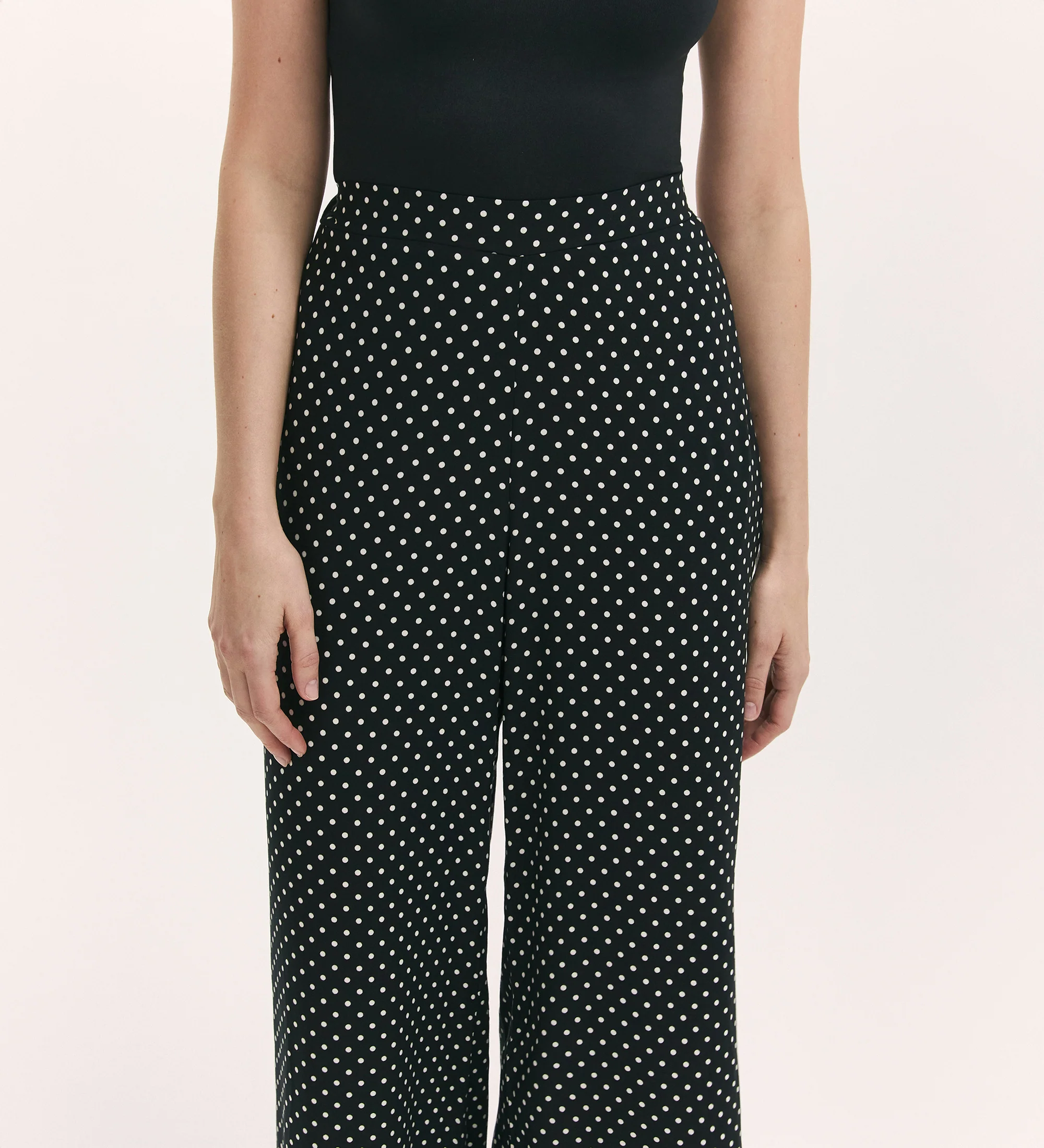 Nat Black Spot Wide Leg Trousers - Image 3
