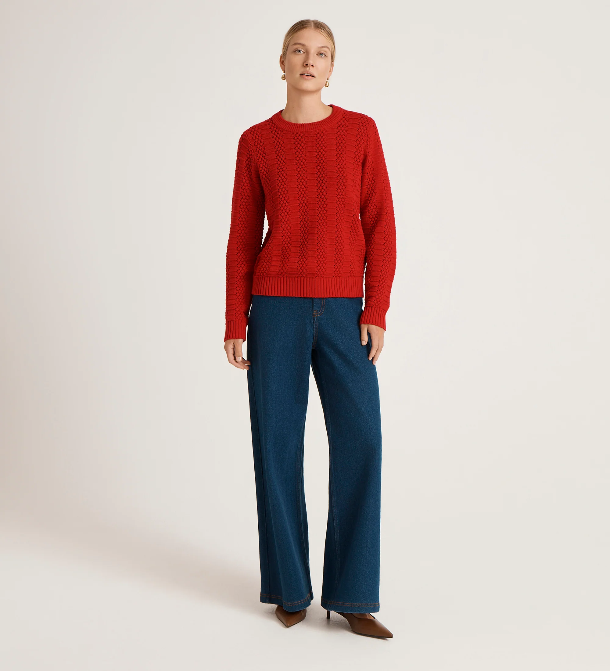 Nova Red Knitted Jumper - Image 3