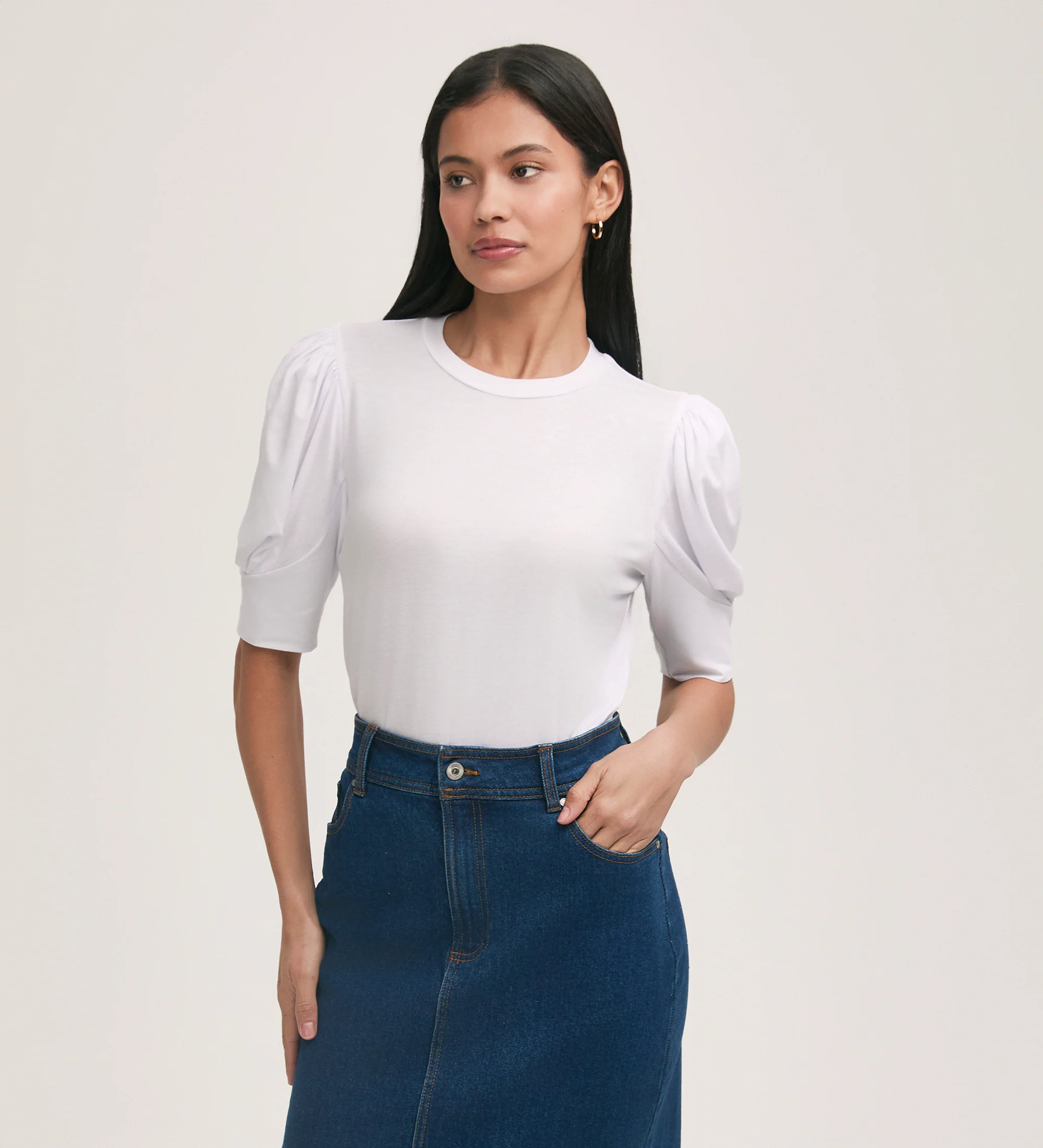 Oriel Ivory Jersey T-Shirt - Image 3