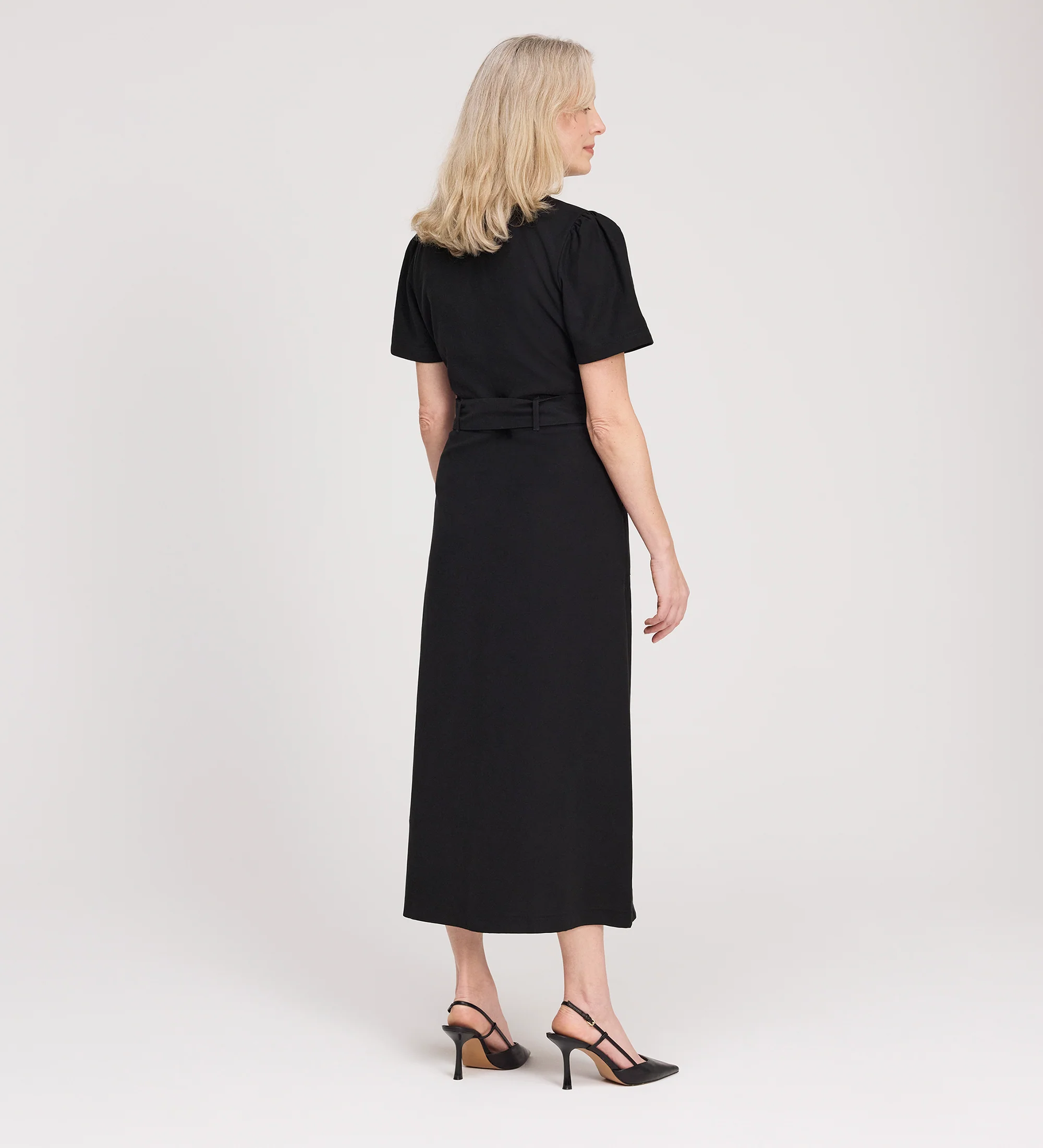Priscilla Black Cupro Midi Dress - Image 5