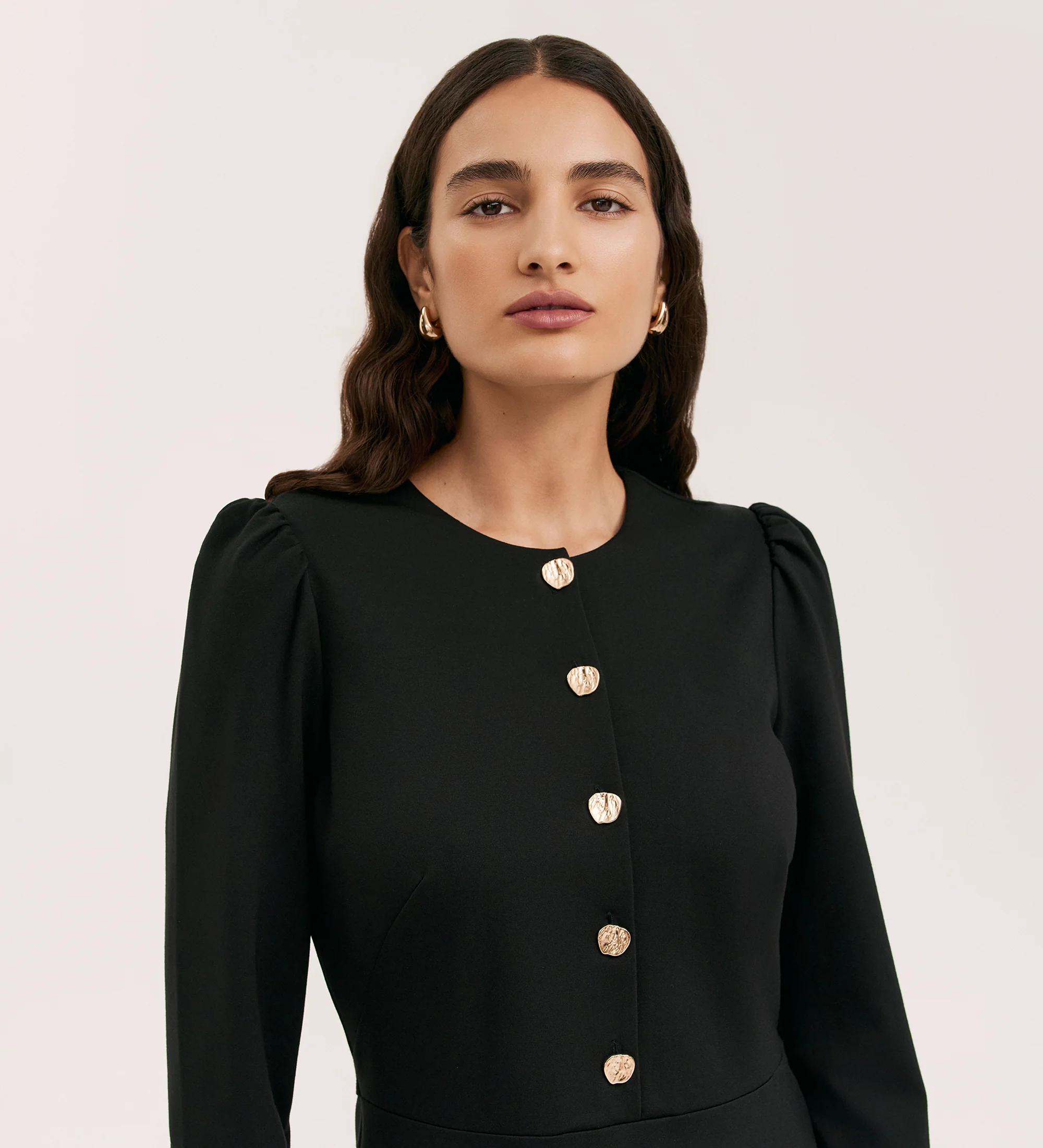 Rae Black Ponte Jersey Short Dress - Image 4