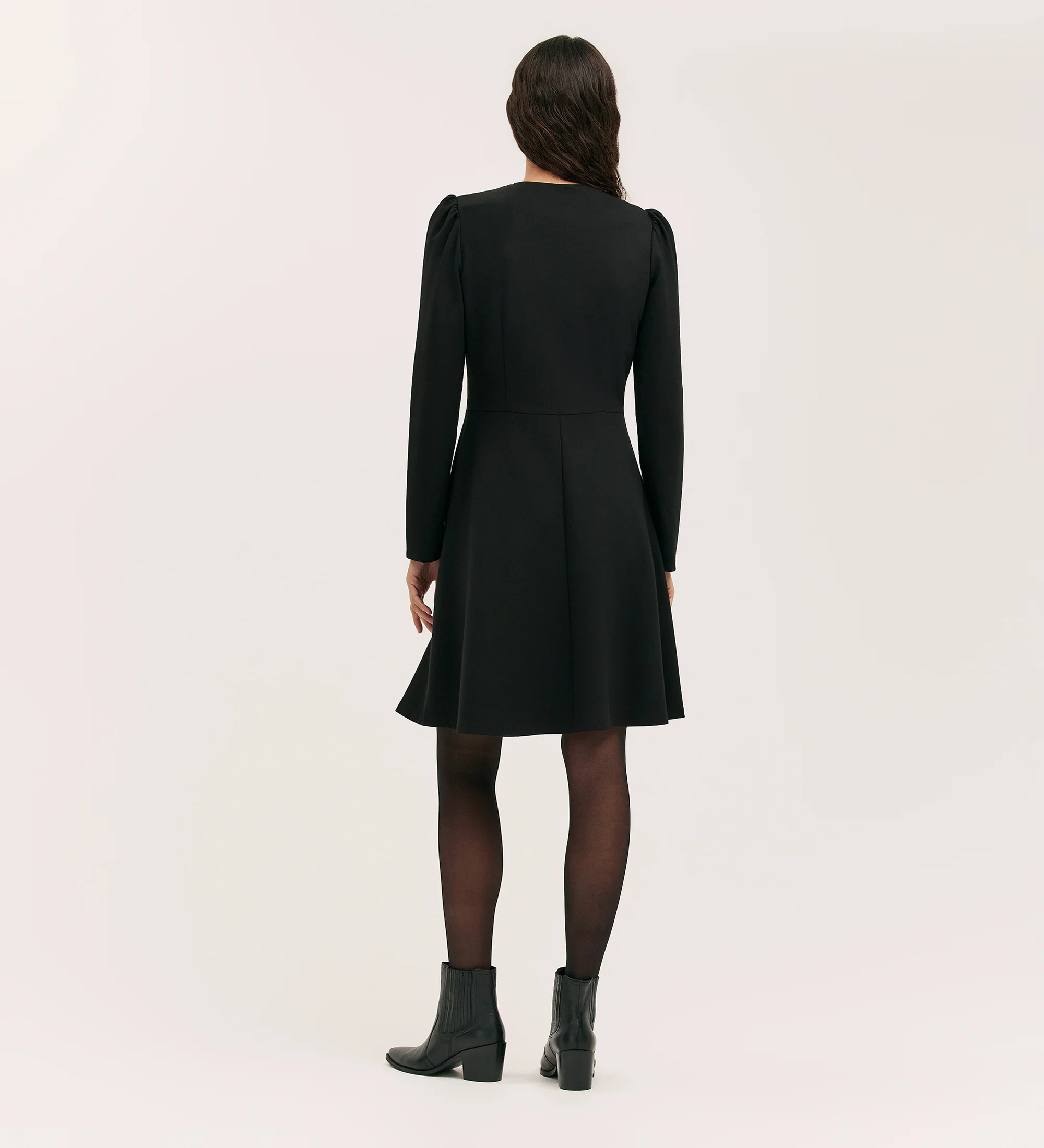 Rae Black Ponte Jersey Short Dress - Image 5