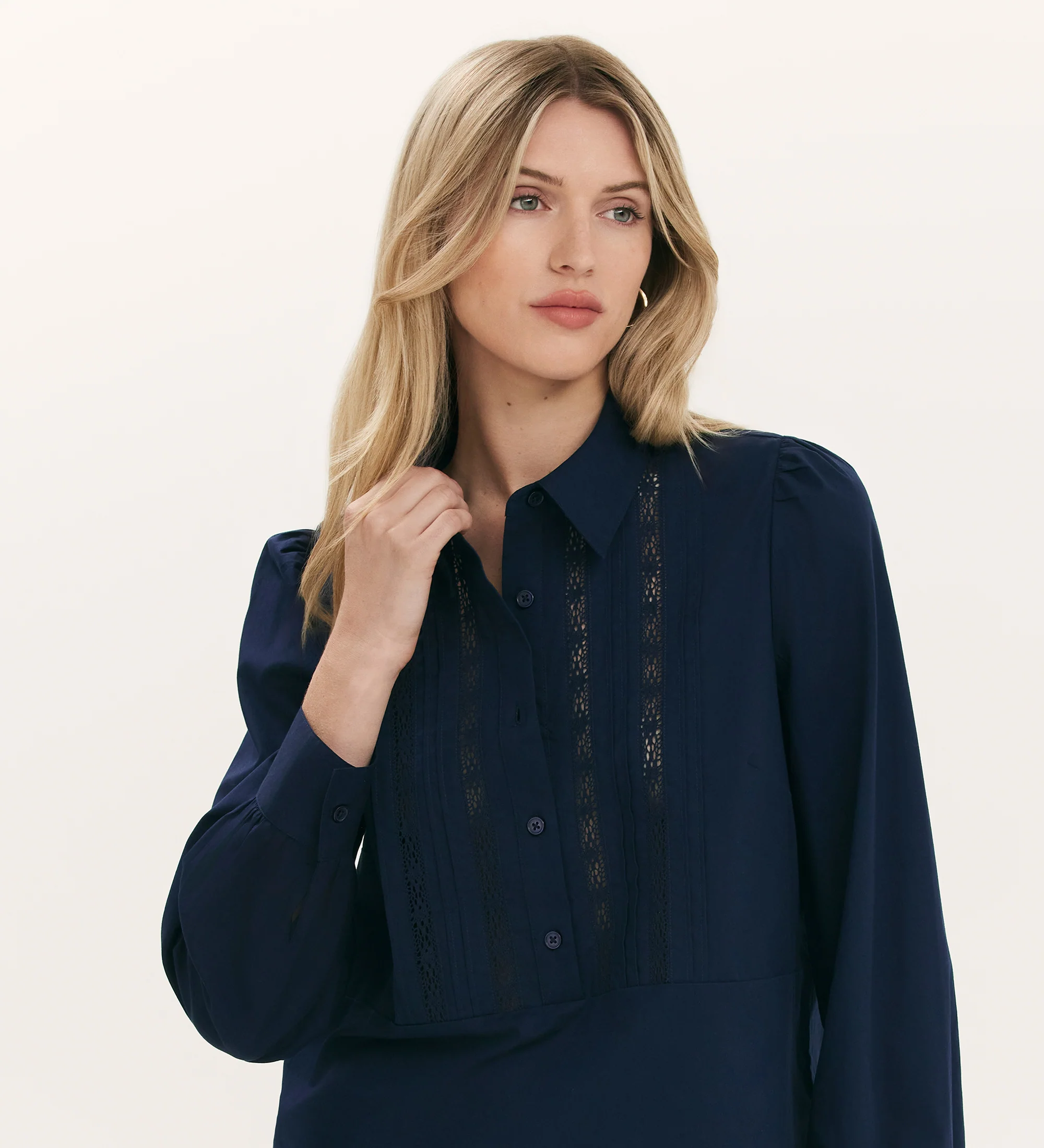 Remy Navy Cotton Shirt - Image 3