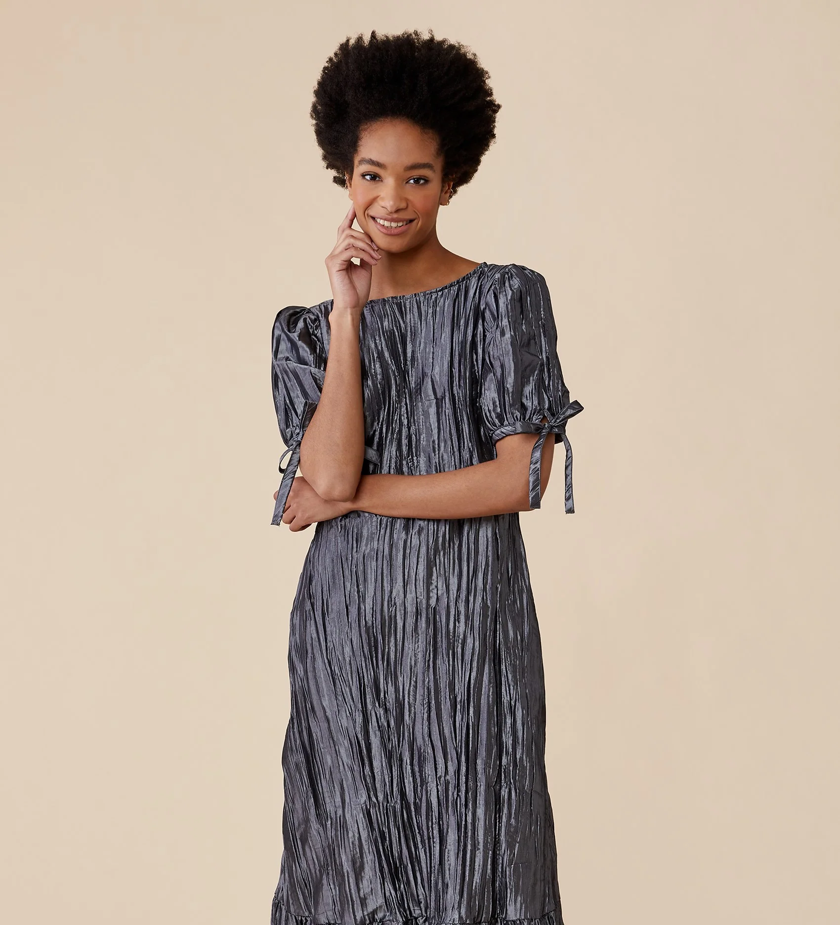 Ruby Midi Silver Dress - Image 4