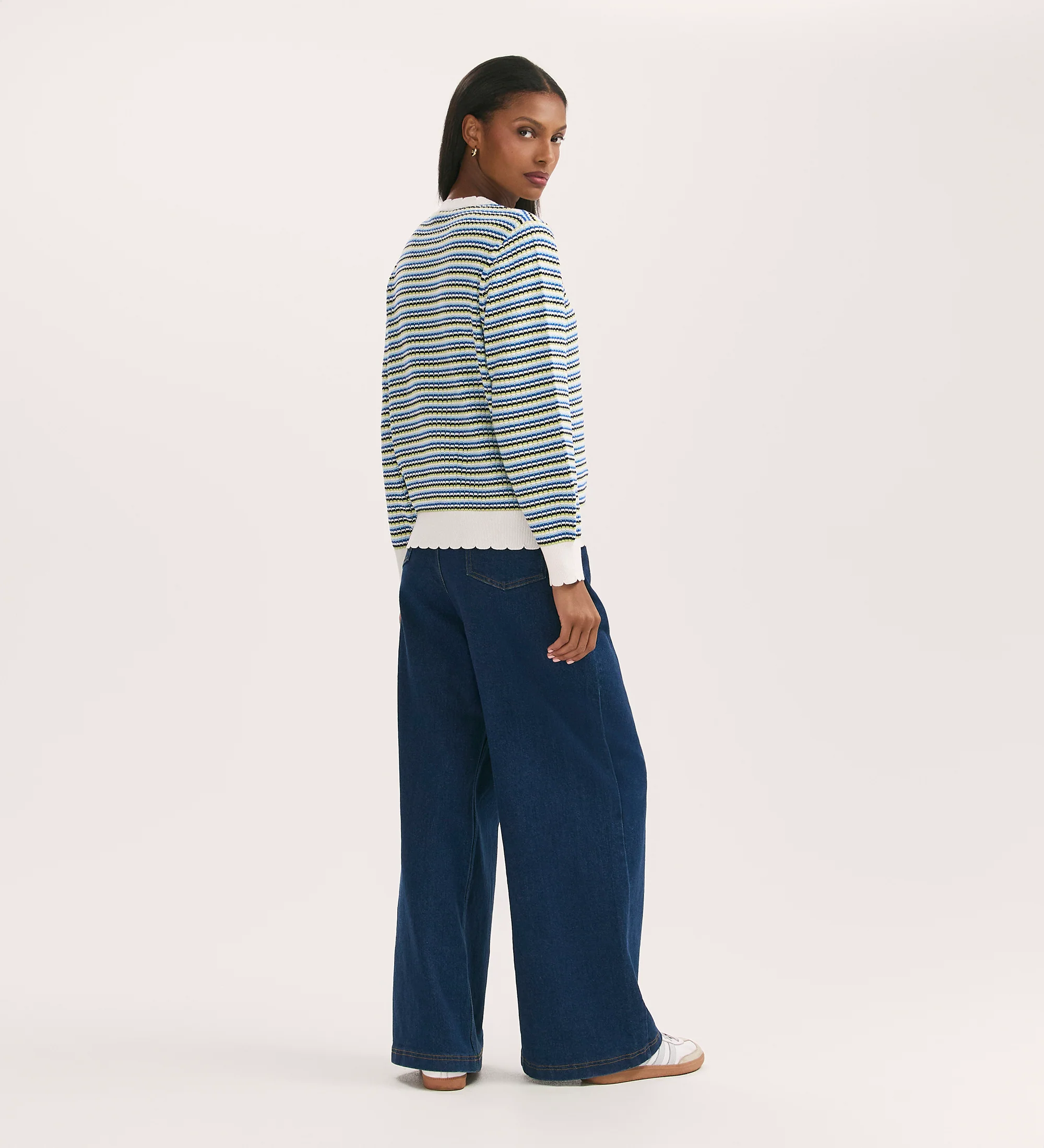 Sanne Blue Stripe Jumper - Image 4