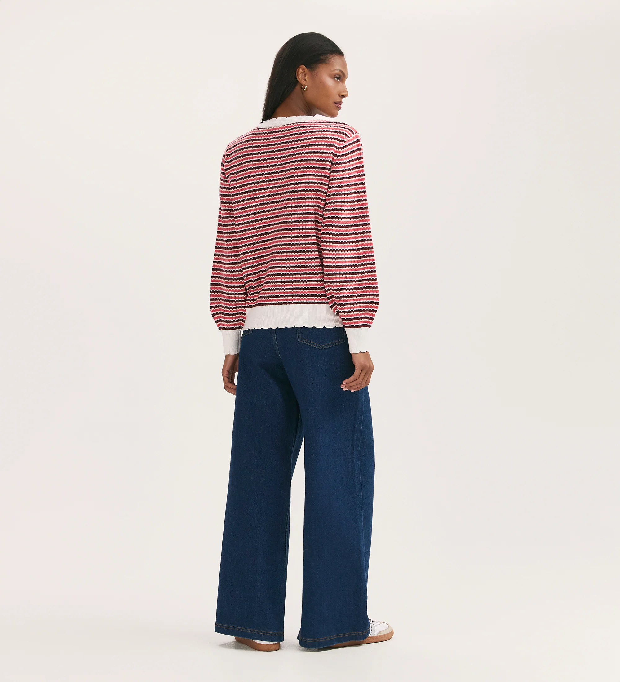 Sanne Pink Stripe Jumper - Image 4