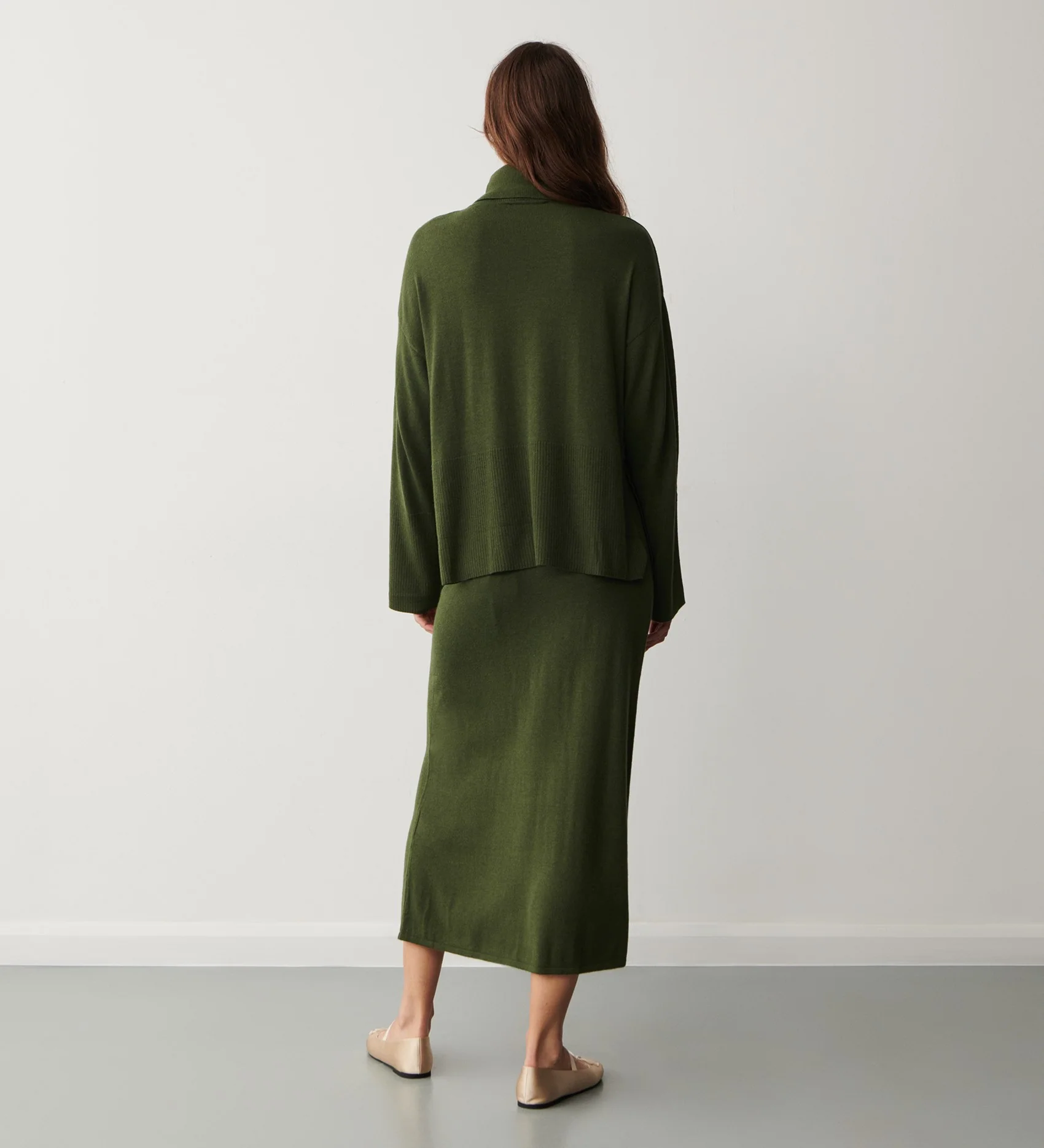 Sienna Khaki Roll Neck Jumper - Image 5