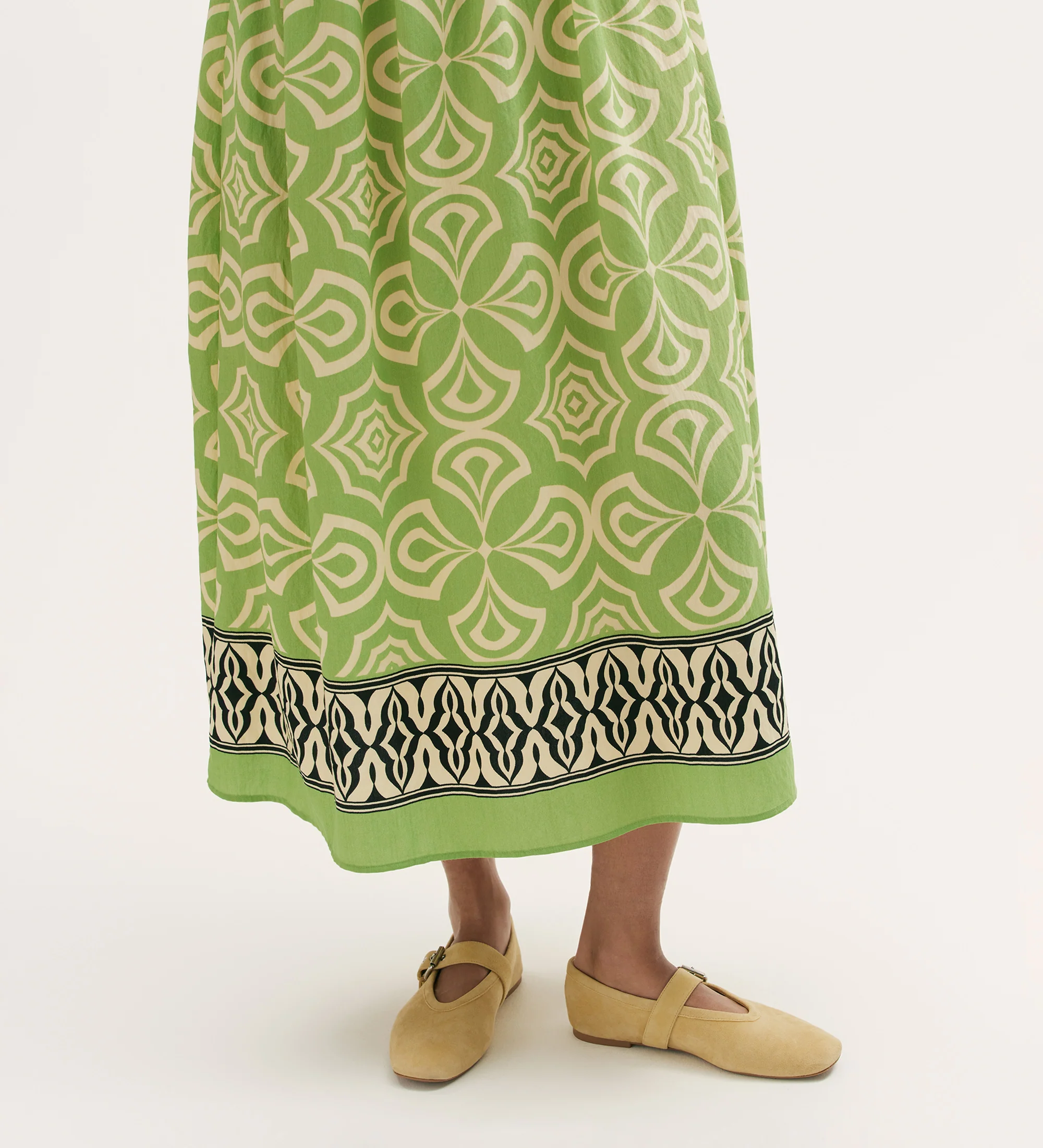 Skylar Lime Mosaic Midi Dress - Image 3