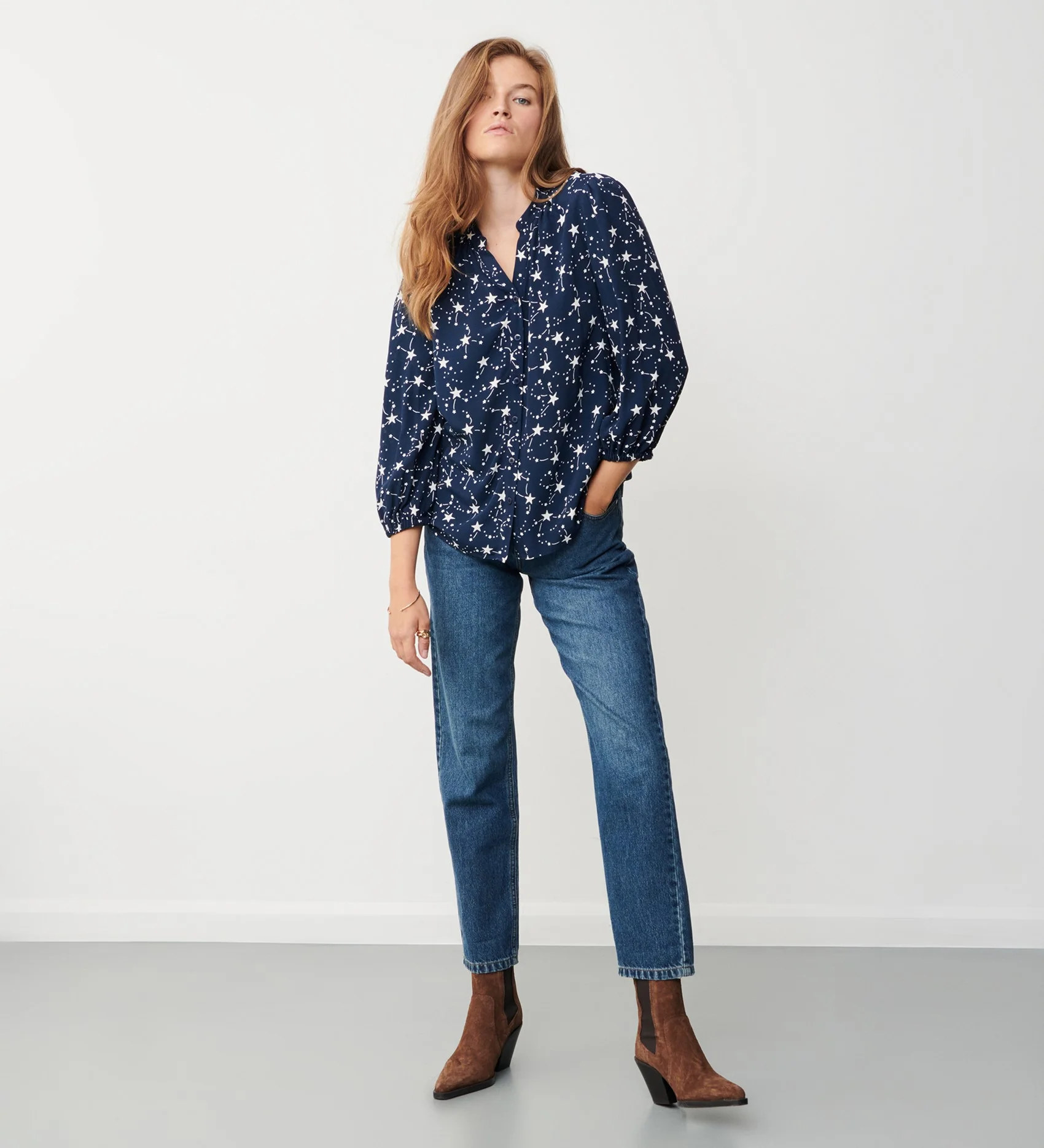 Sophie Blue Star Blouse - Image 2