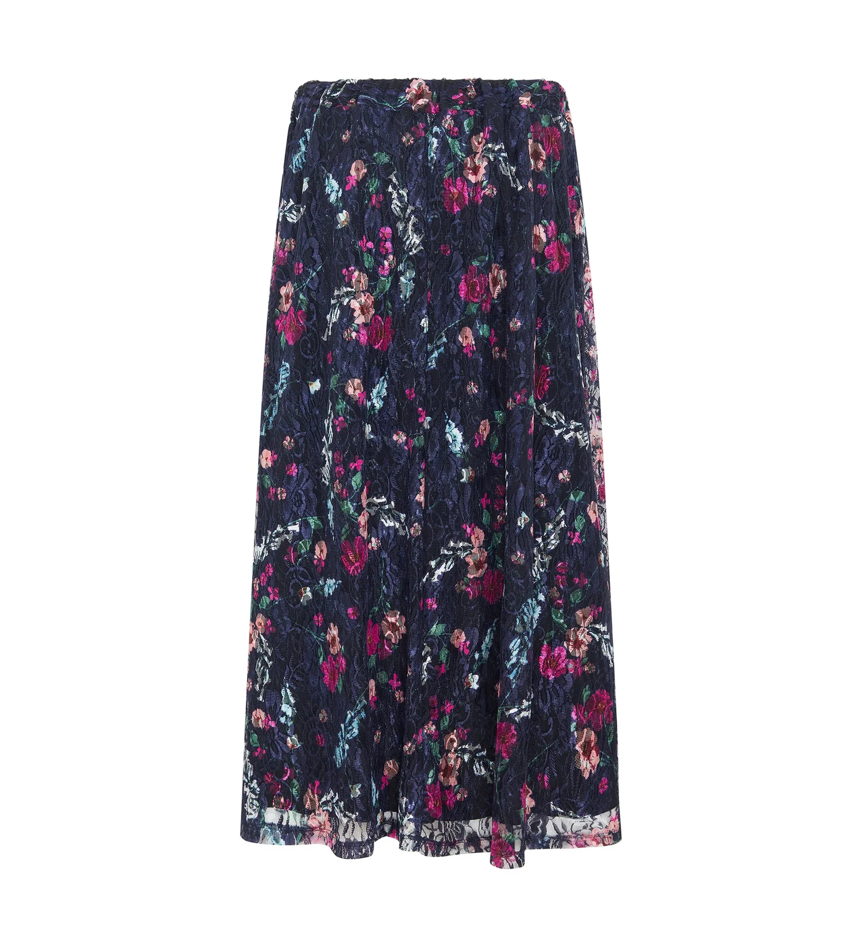 Steph Navy Floral Lace Skirt - Image 5