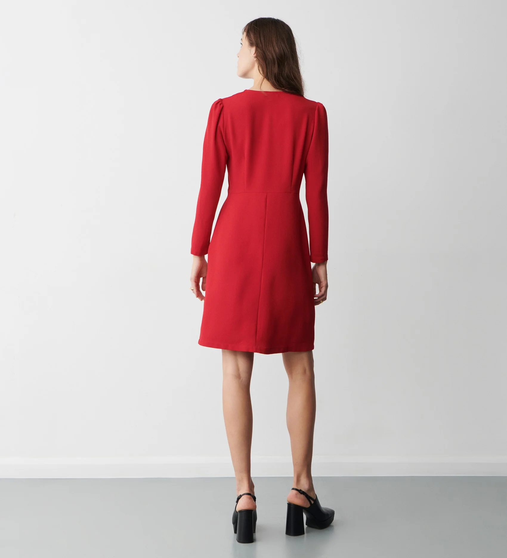 Tally Red Knee Length Dress - Image 4