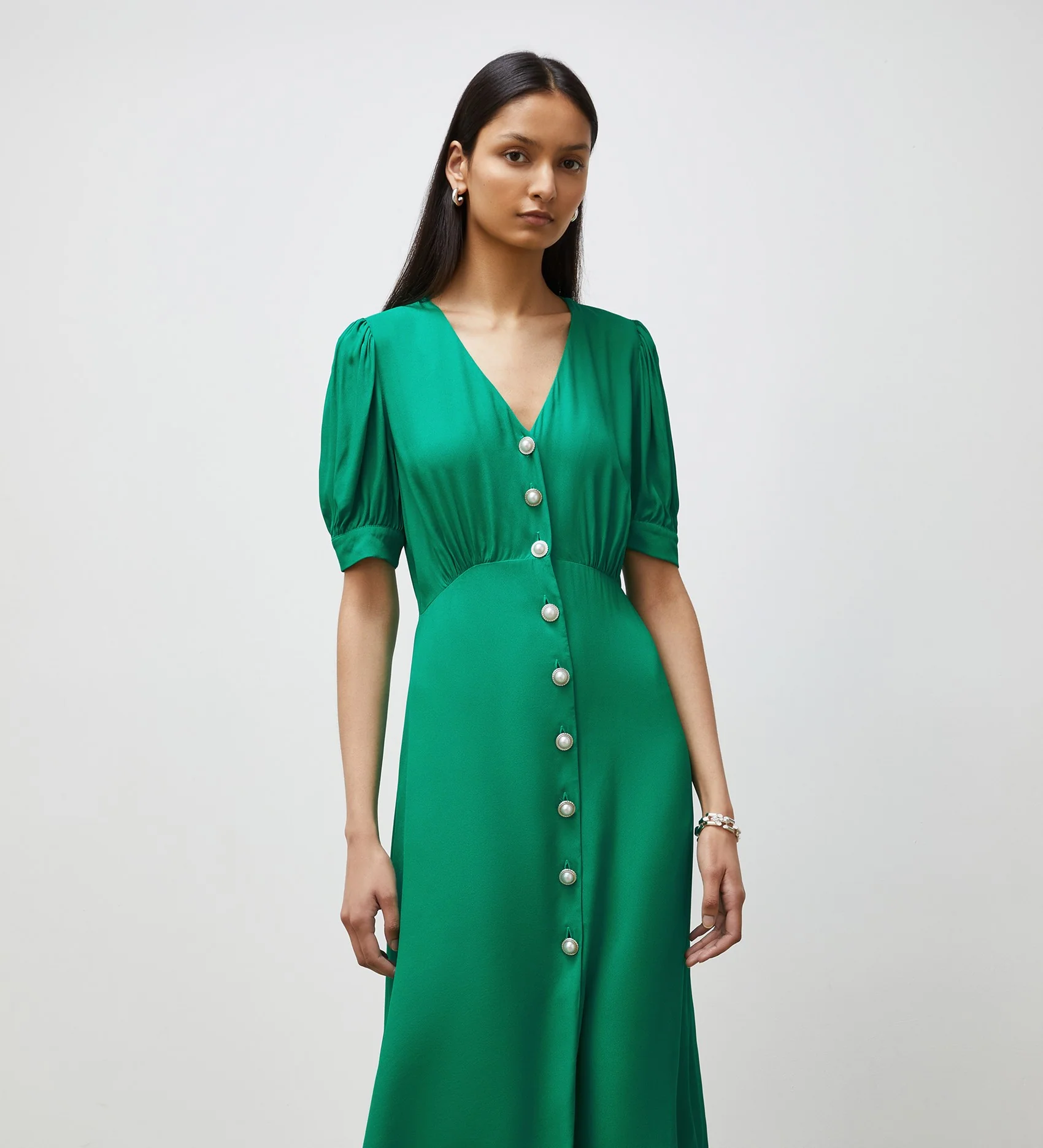 Ulrica Green Midi Dress - Image 2