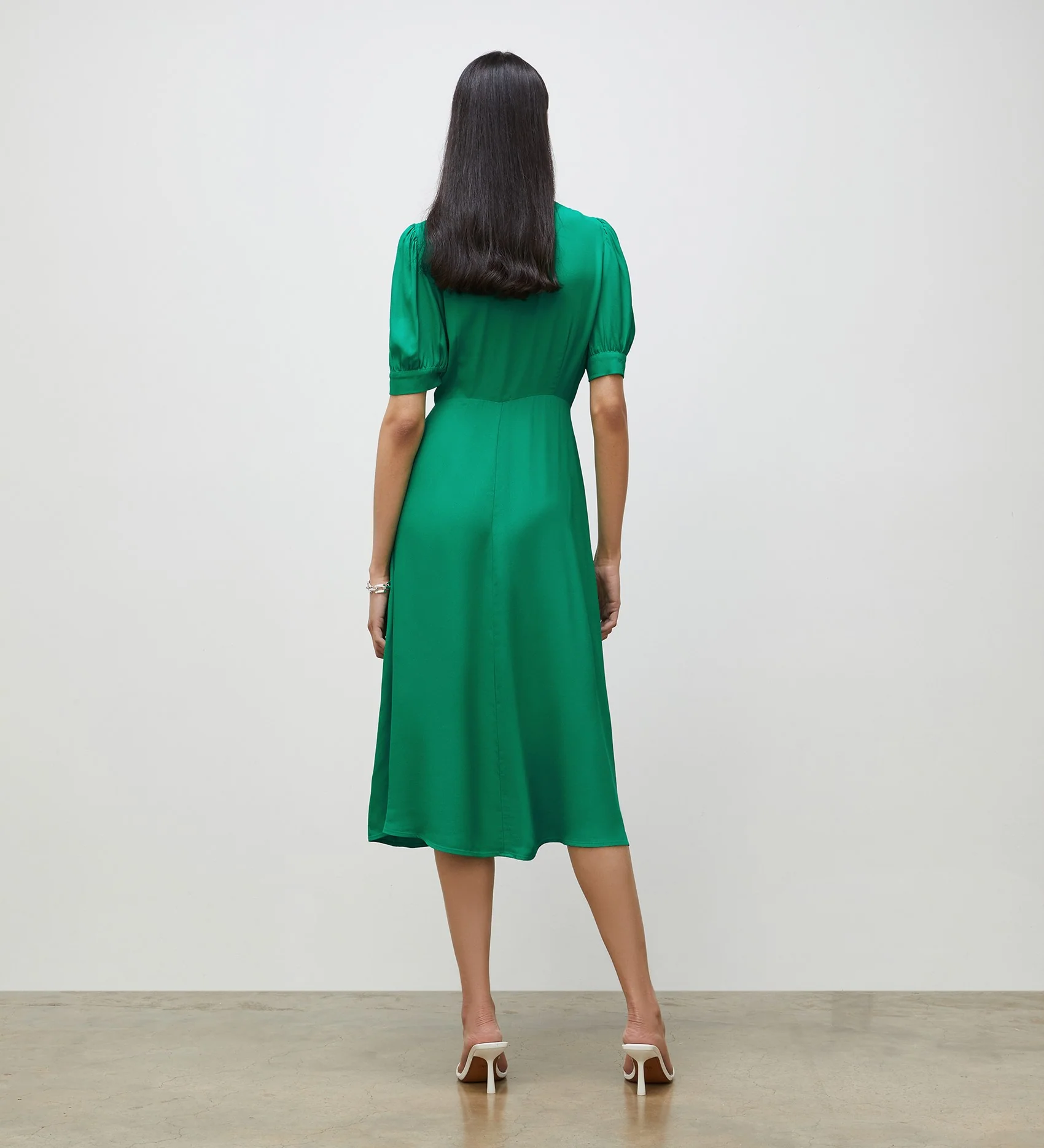 Ulrica Green Midi Dress - Image 3