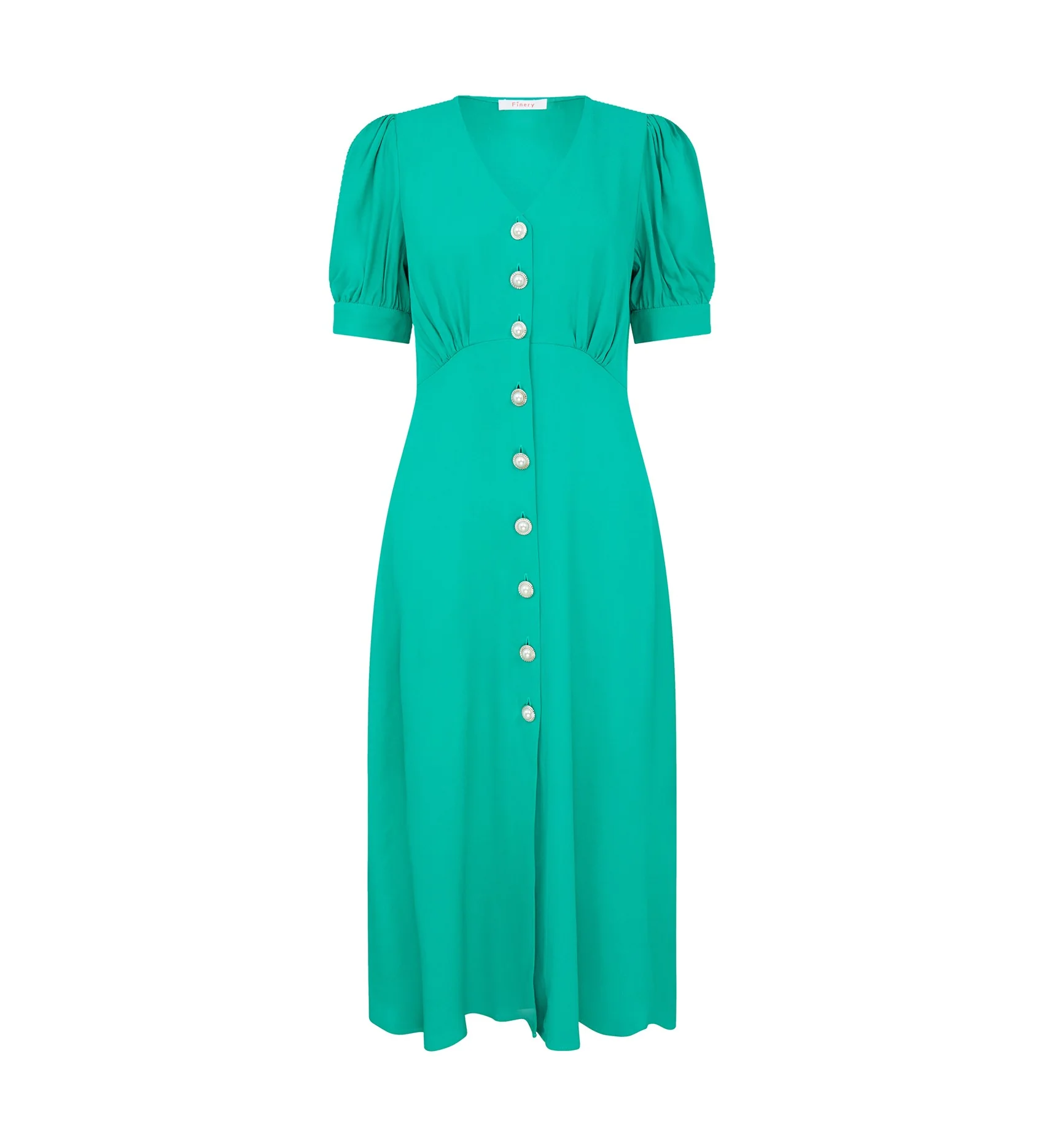 Ulrica Green Midi Dress - Image 4