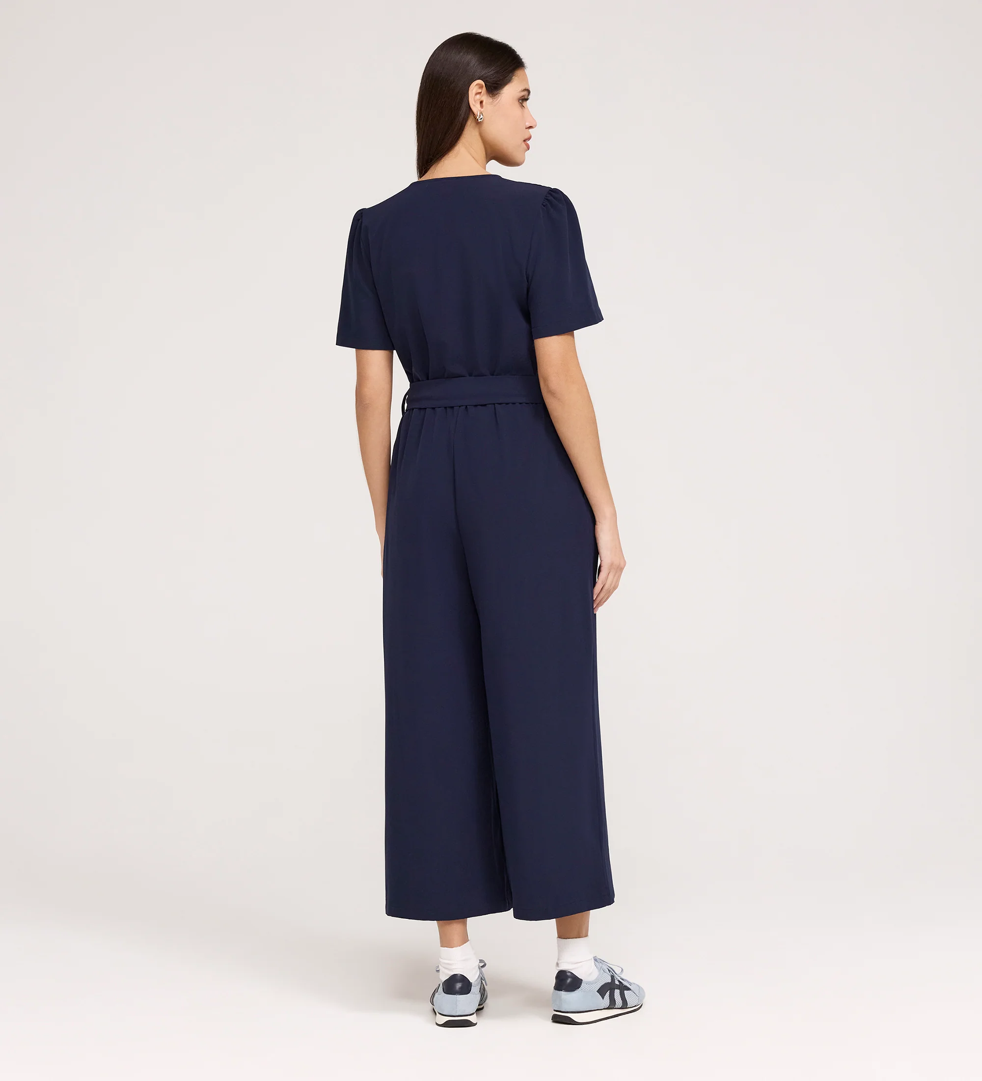 Uma Navy Crepe Jumpsuit - Image 5
