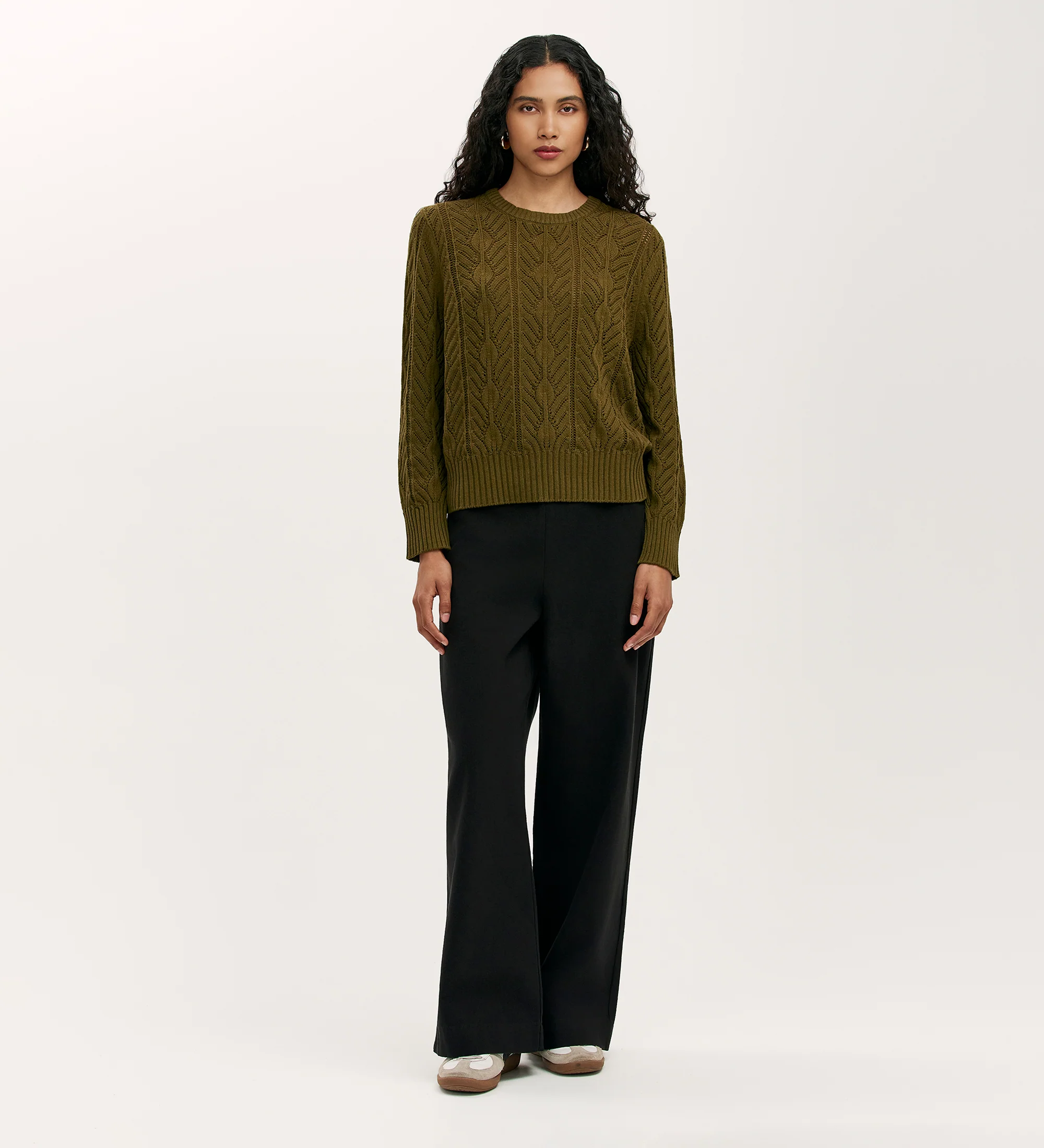 Valerie Khaki Knitted Jumper - Image 4