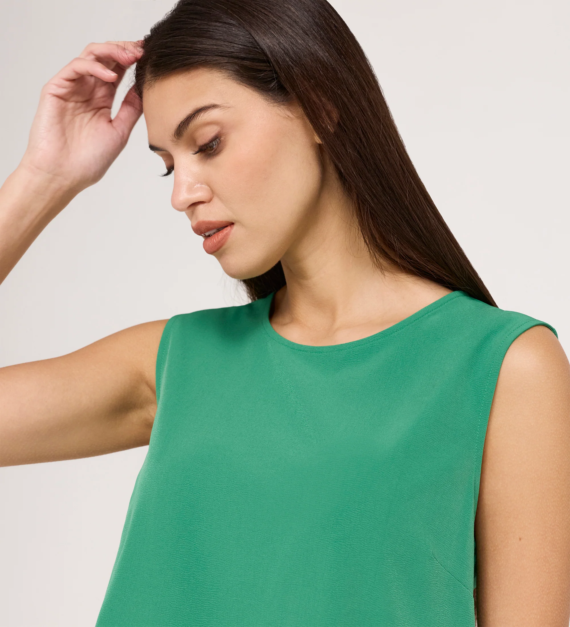 Vallie Green Round Neck Vest - Image 3