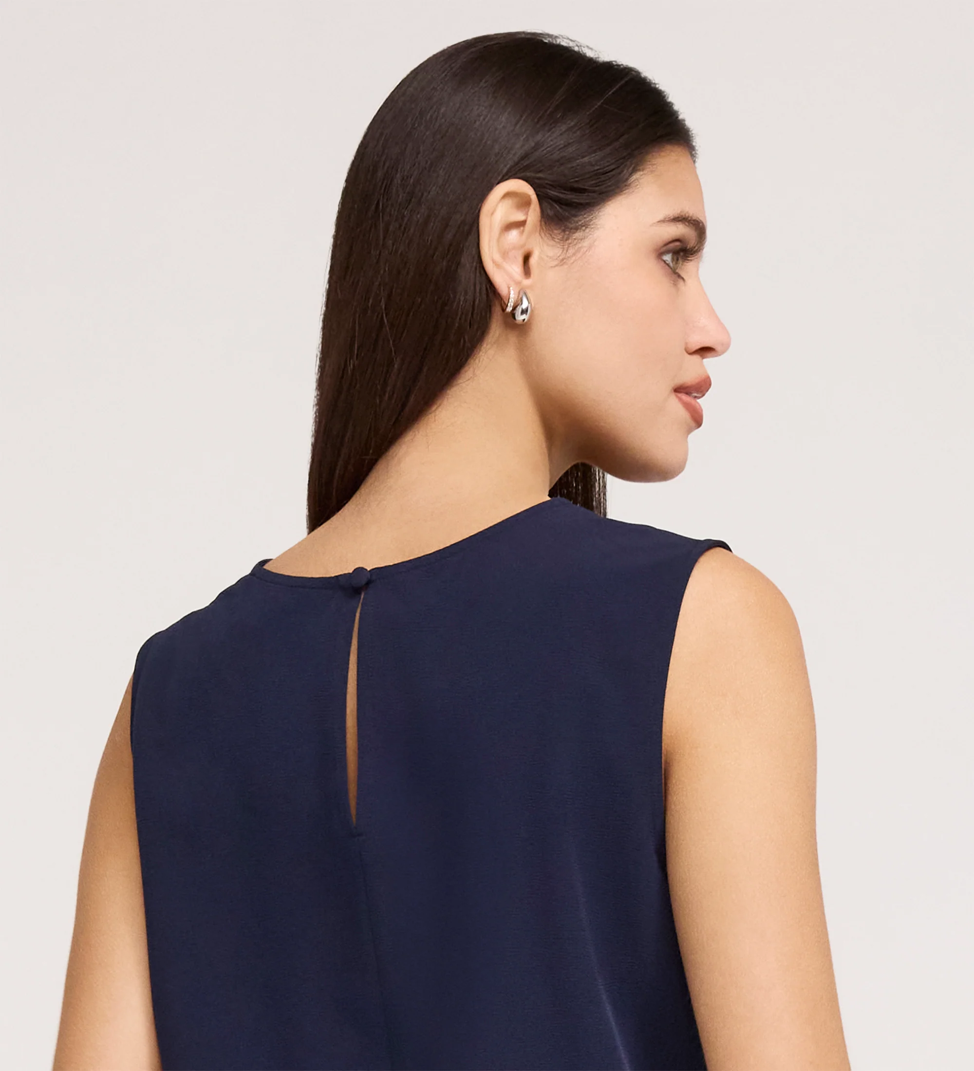 Vallie Navy Round Neck Vest - Image 5
