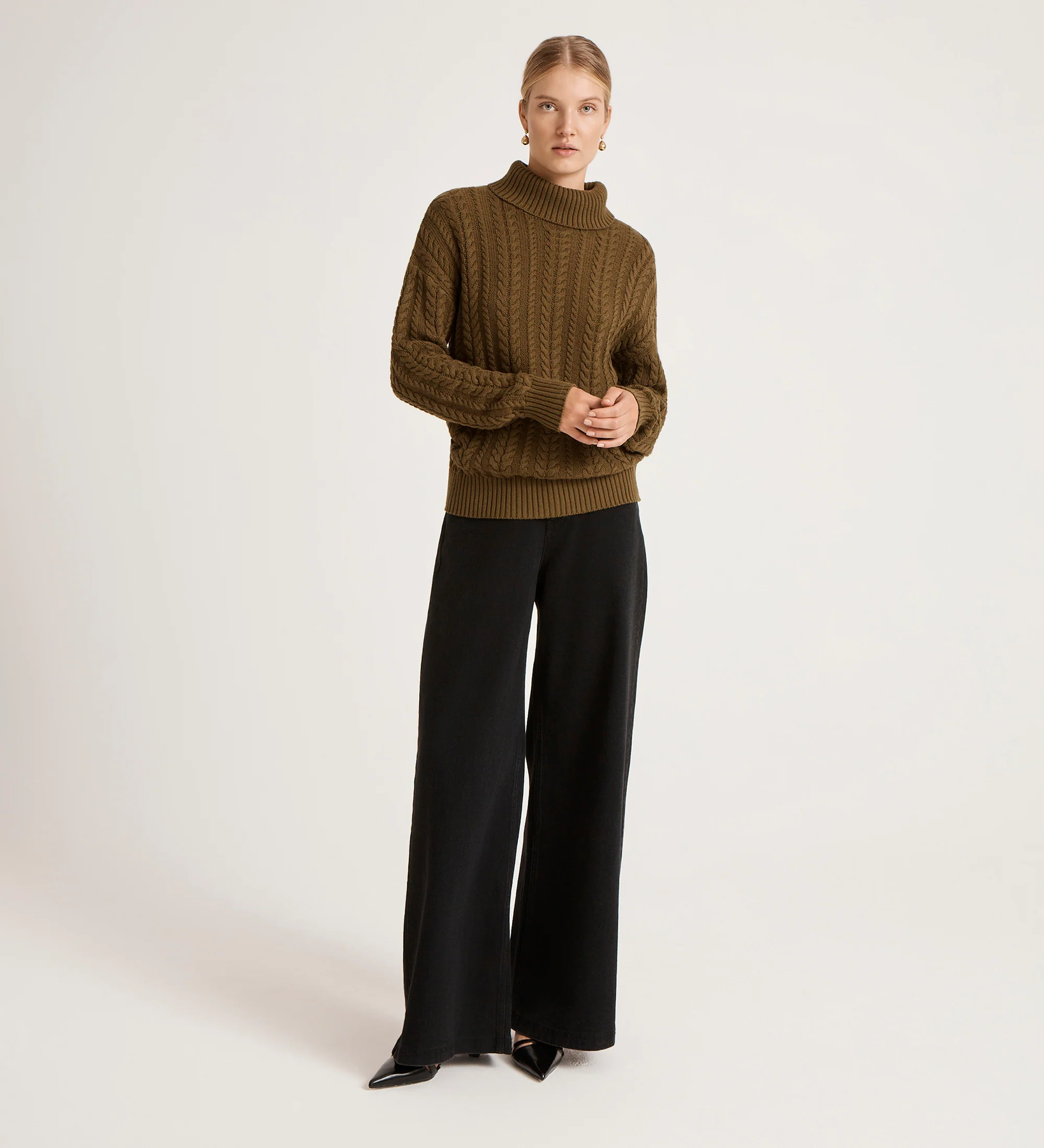 Viviana Khaki Knitted Jumper - Image 3