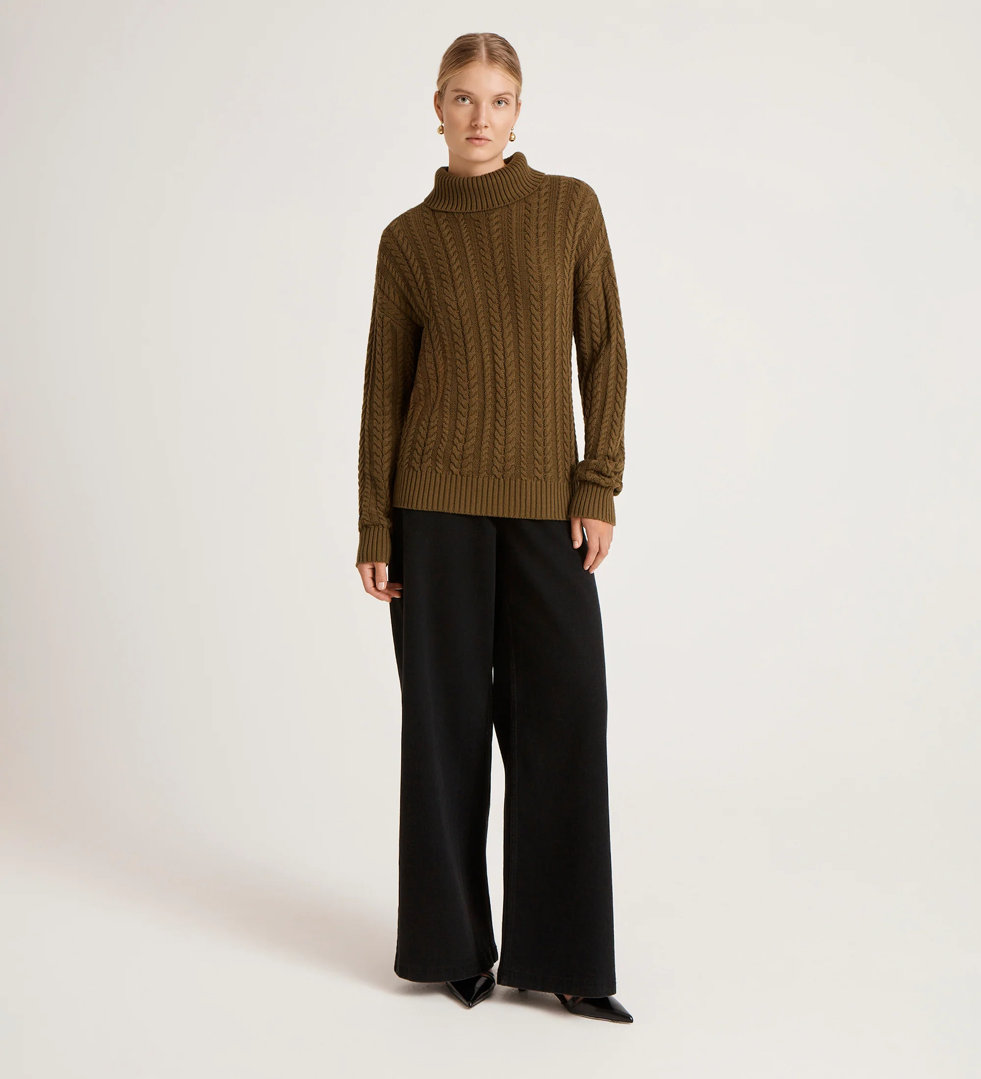 Viviana Khaki Knitted Jumper - Image 4