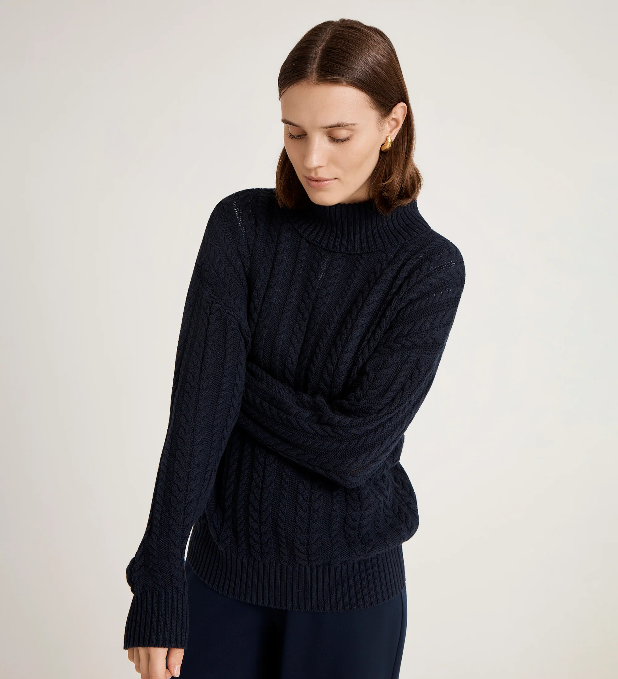 Viviana Navy Knitted Jumper - Image 3