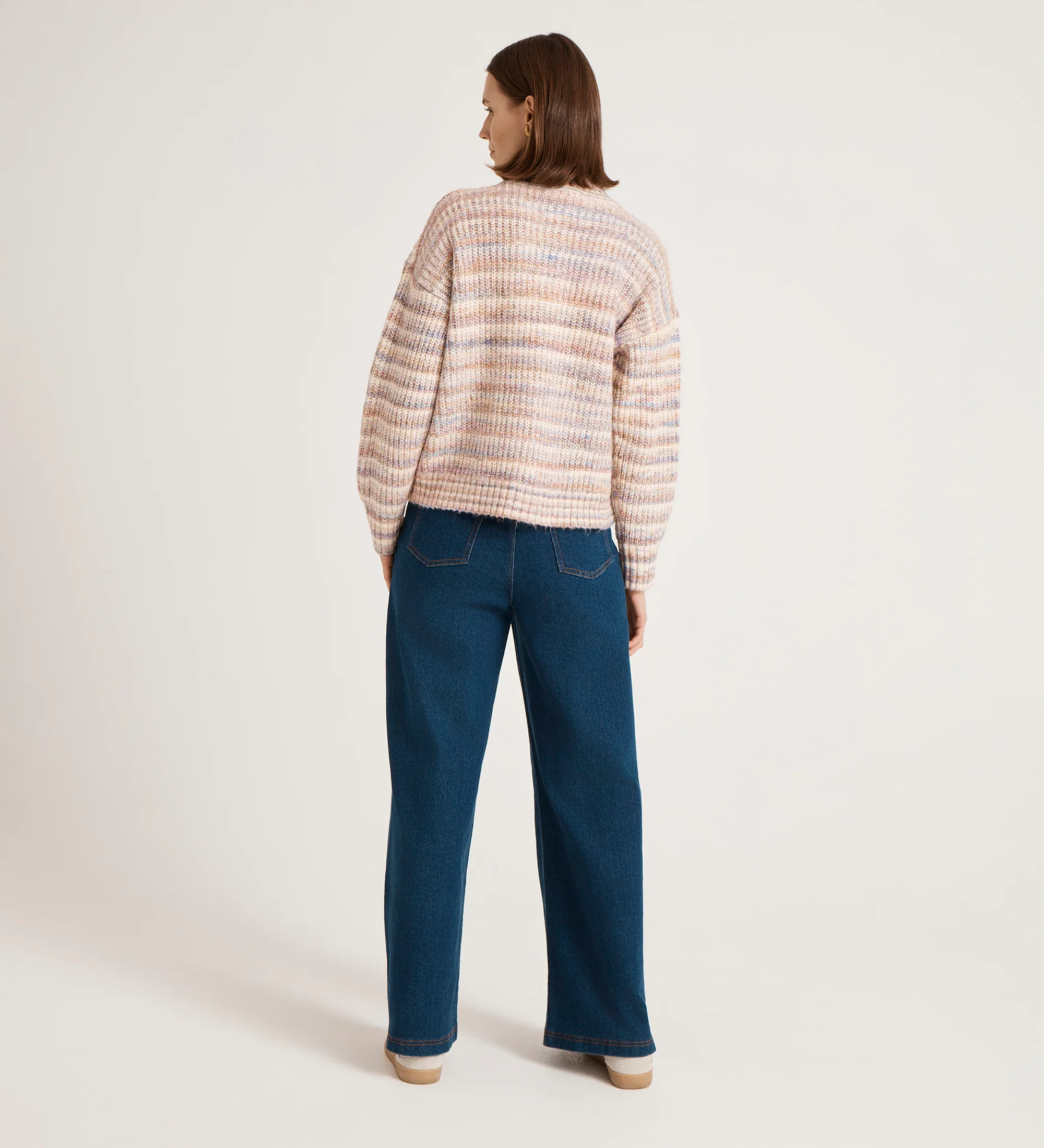 Whitney Pink Stripe Knitted Cardigan - Image 4